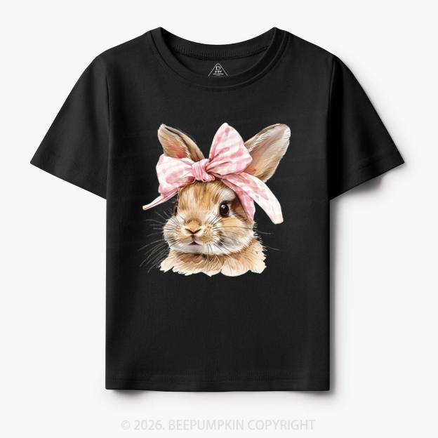 Cute Bunny with Bow Easter Toddler&Kid's Tees