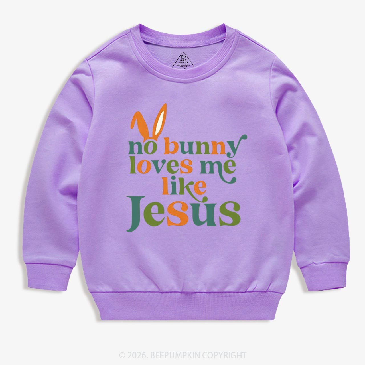 No Bunny Loves Me Like Jesus Easter Kid's Sweatshirt