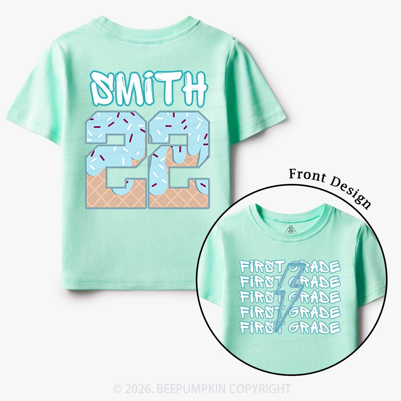 Personalized Blue Lightning Grade Toddler&Kid's Tees Beepumpkin