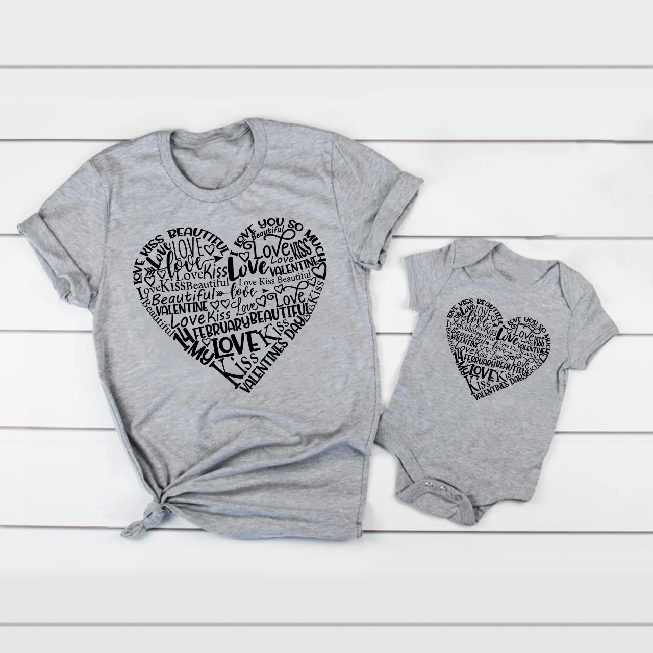 Beautiful Love Valentine Family Matching Shirts