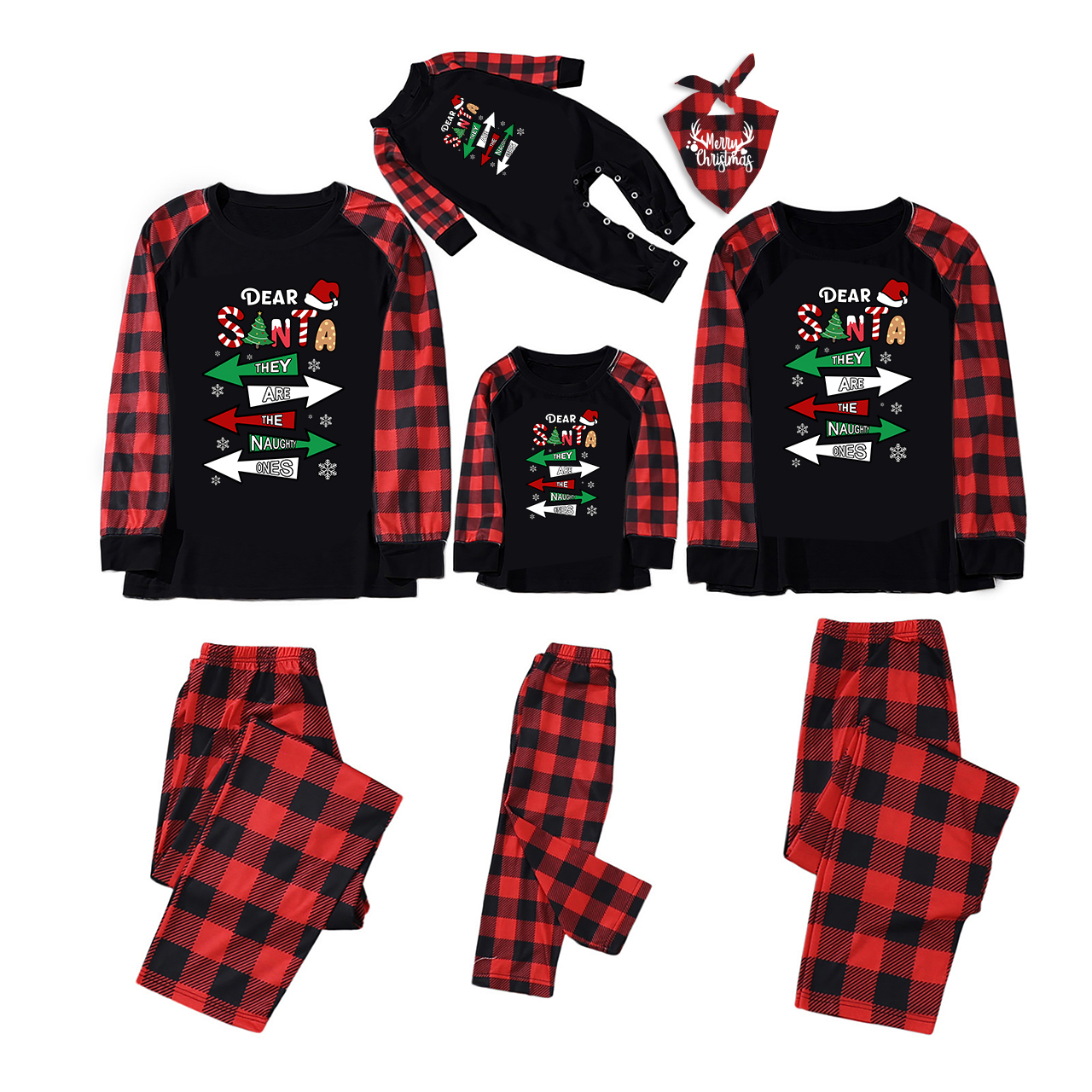 They Are The Naughty Ones Christmas Family Pajamas