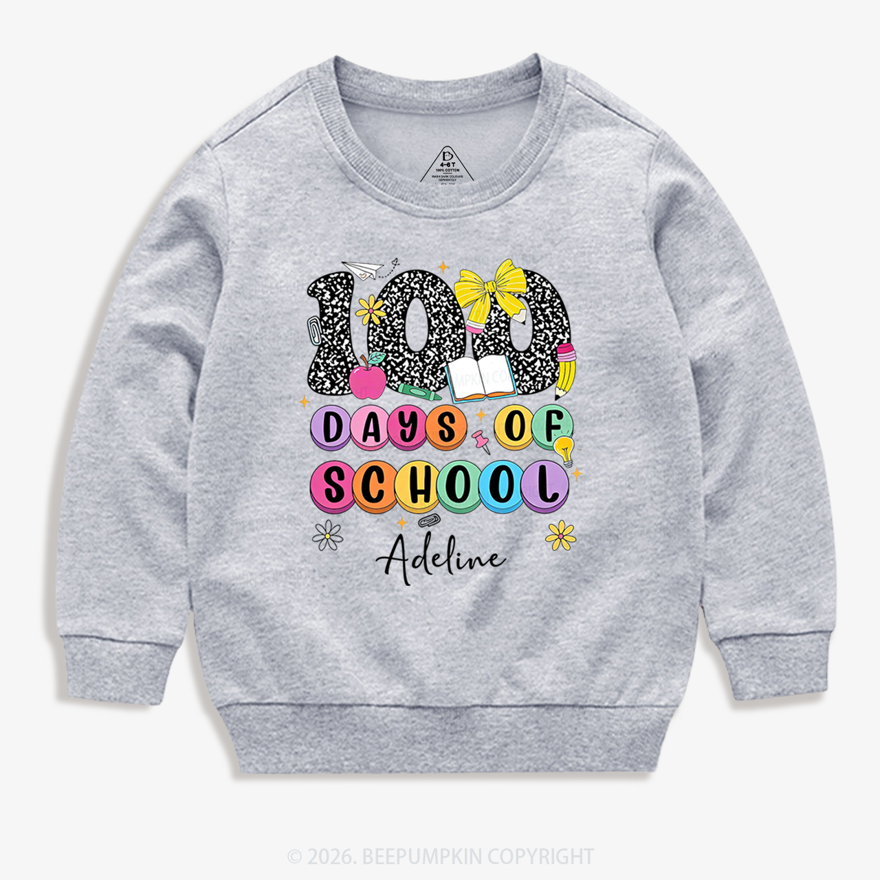 Personalized 100 Days Smarter and Sweeter Toddler&Kid's Sweatshirt