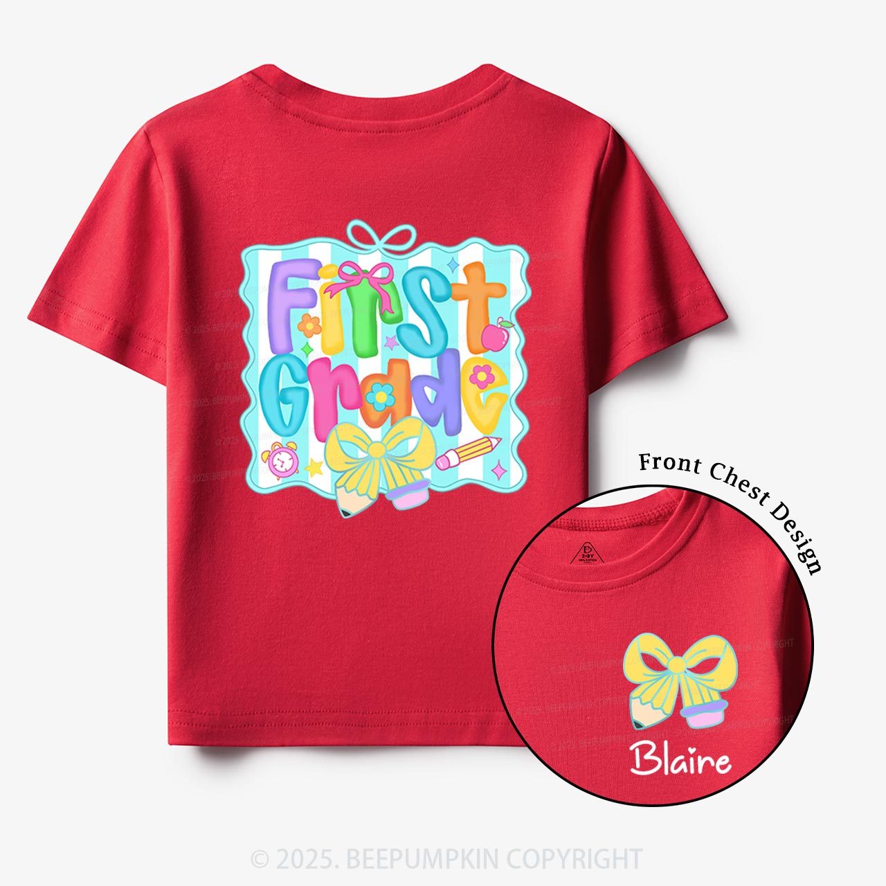 Personalized Learning in Color Toddler&Kid's Tees Beepumpkin
