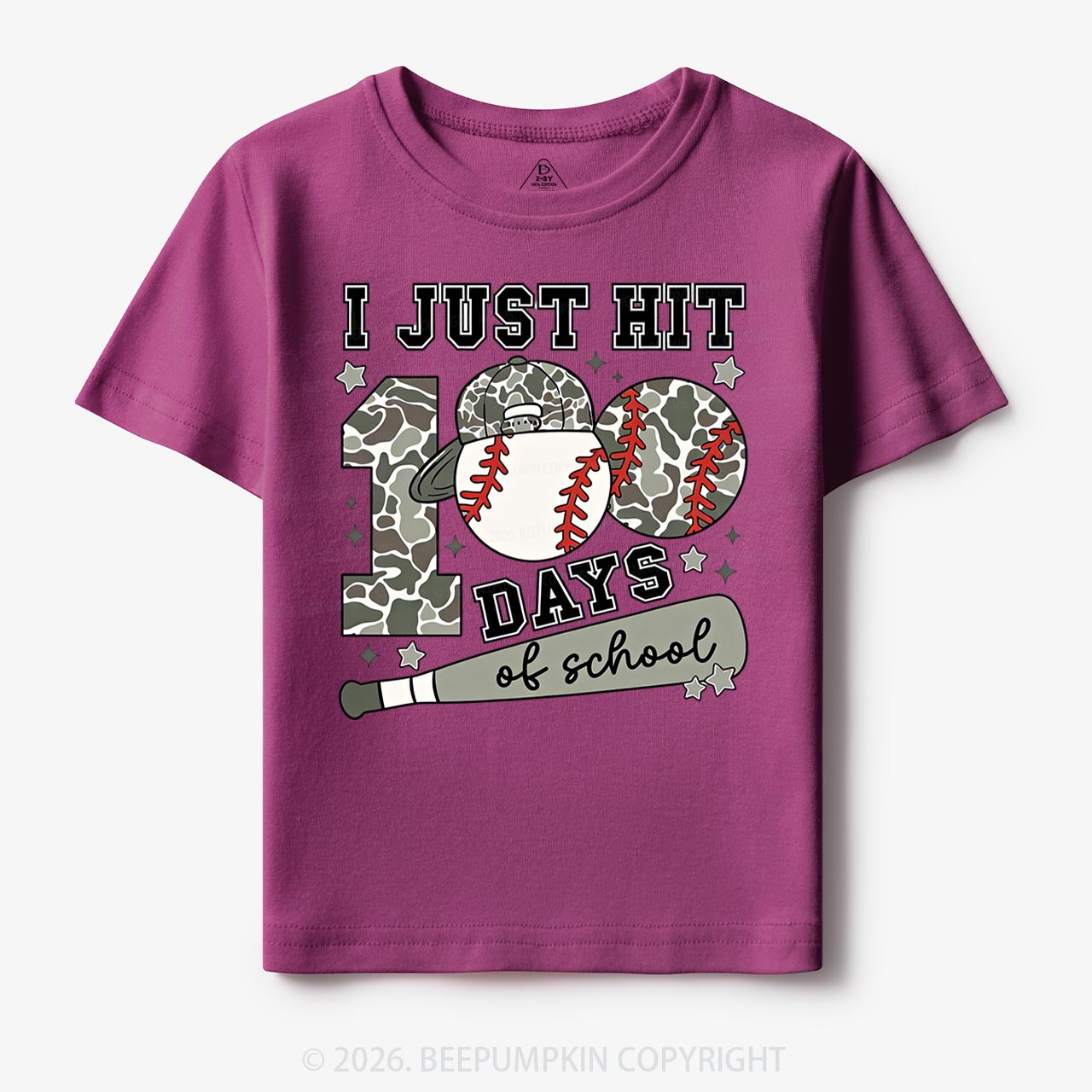 I Just Hit 100 Days Baseball School Toddler&Kid's Tees