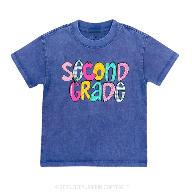 Personalized Colorful Grades Toddler&Kids Washed Tees