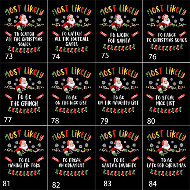 Customizable Holiday Apparel Most Likely To Family Matching Tees Beepumpkin
