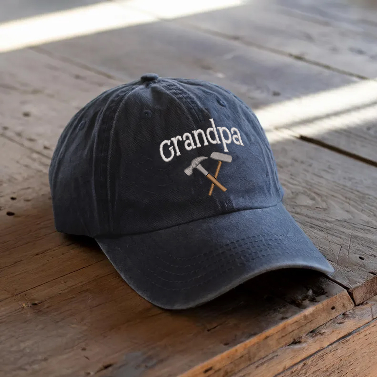 Granpa's Little Helper Embroidered Matching Baseball Cap
