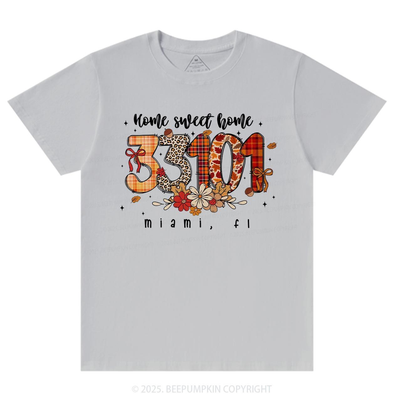 Personalized Fall Zip Code Doodle T-Shirts Beepumpkin