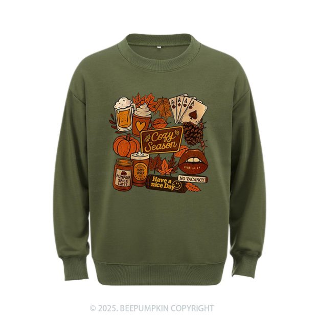 Retro Fall Collage Sublimation Sweatshirt Beepumpkin