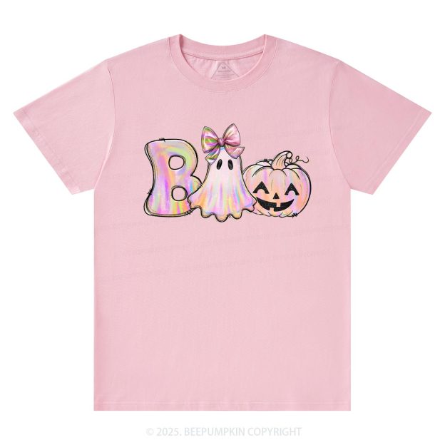 Halloween Iridescent Ghost Pumpkin T-Shirts Beepumpkin
