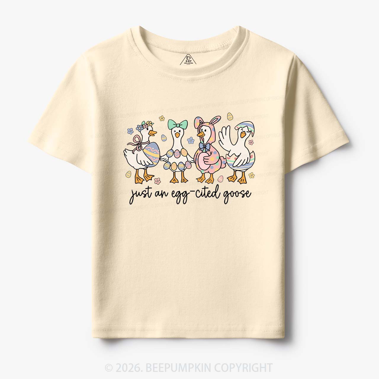 Just an Egg-cited Goose Happy Easter Toddler&Kids Tees