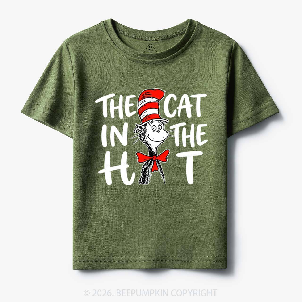 Whimsical Cat In The Hat Baby Toddler&Kids Tees