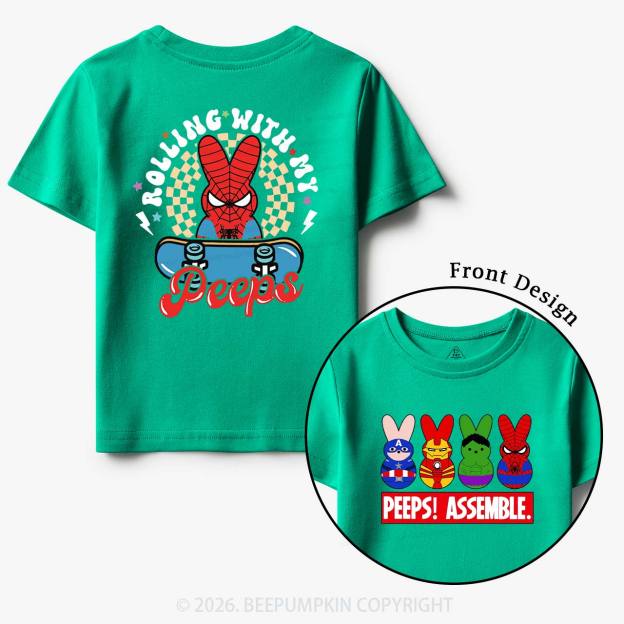 Fun Easter Rolling With My Peeps Squad Toddler&Kid's Tees