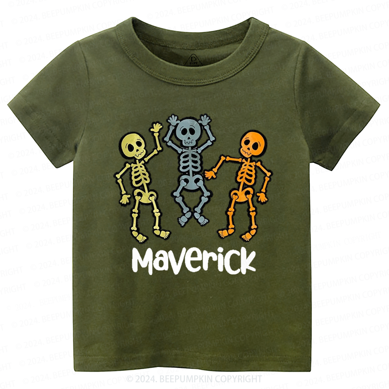 Personalized Halloween Name Toddler&Kids Tees 