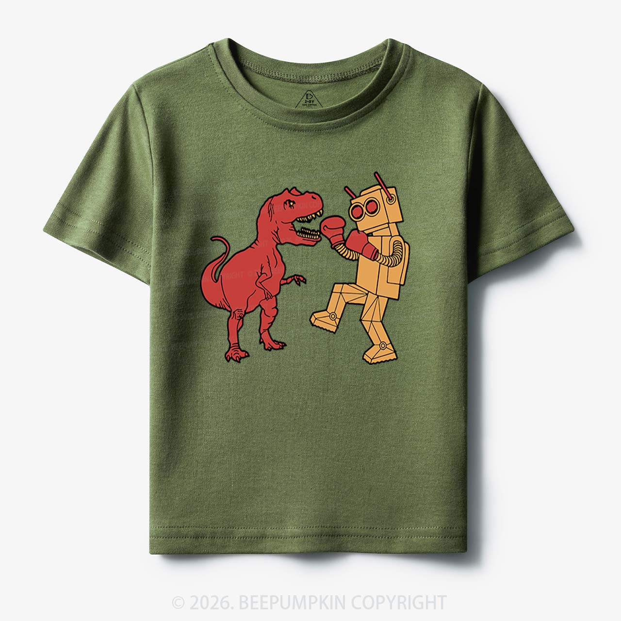 Kids Dinosaur Vs Robot Kids Shirt