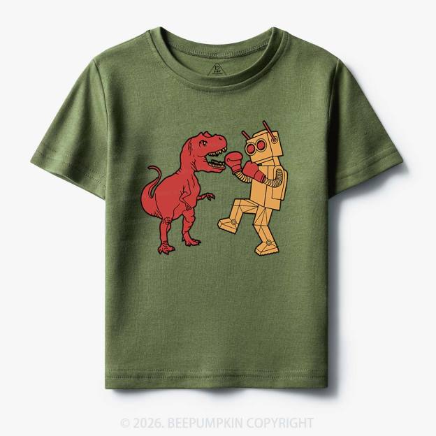 Kids Dinosaur Vs Robot Kids Shirt