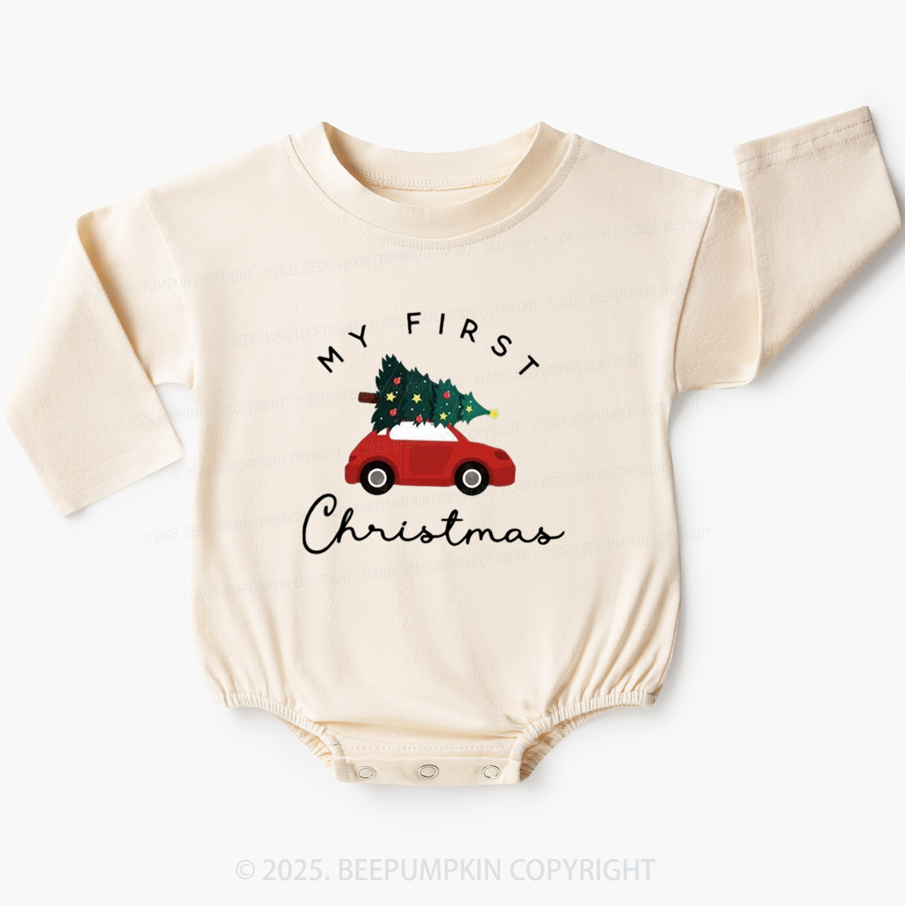 My First Christmas Baby Bubble Romper Beepumpkin