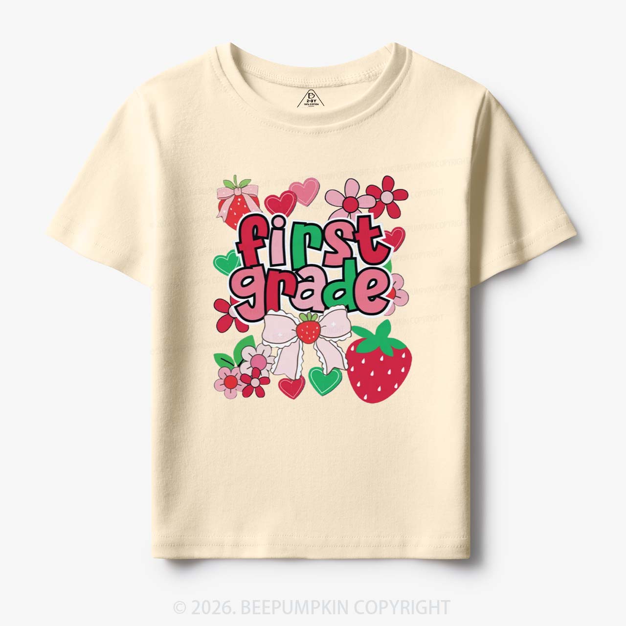 First Grade Strawberries Back to School Toddler&Kid's Tees