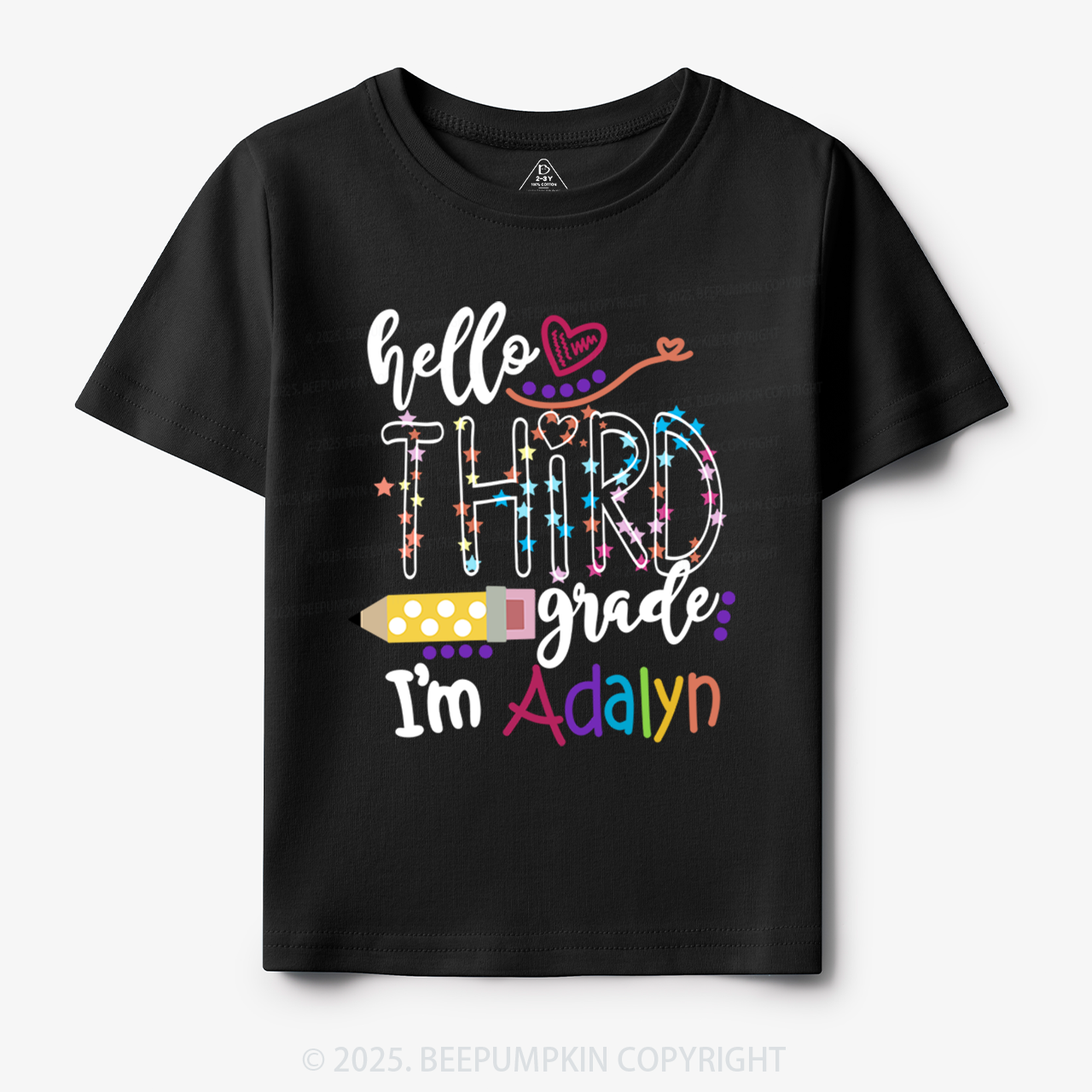 Personalized Hello School Toddler&Kid's Tees Beepumpkin
