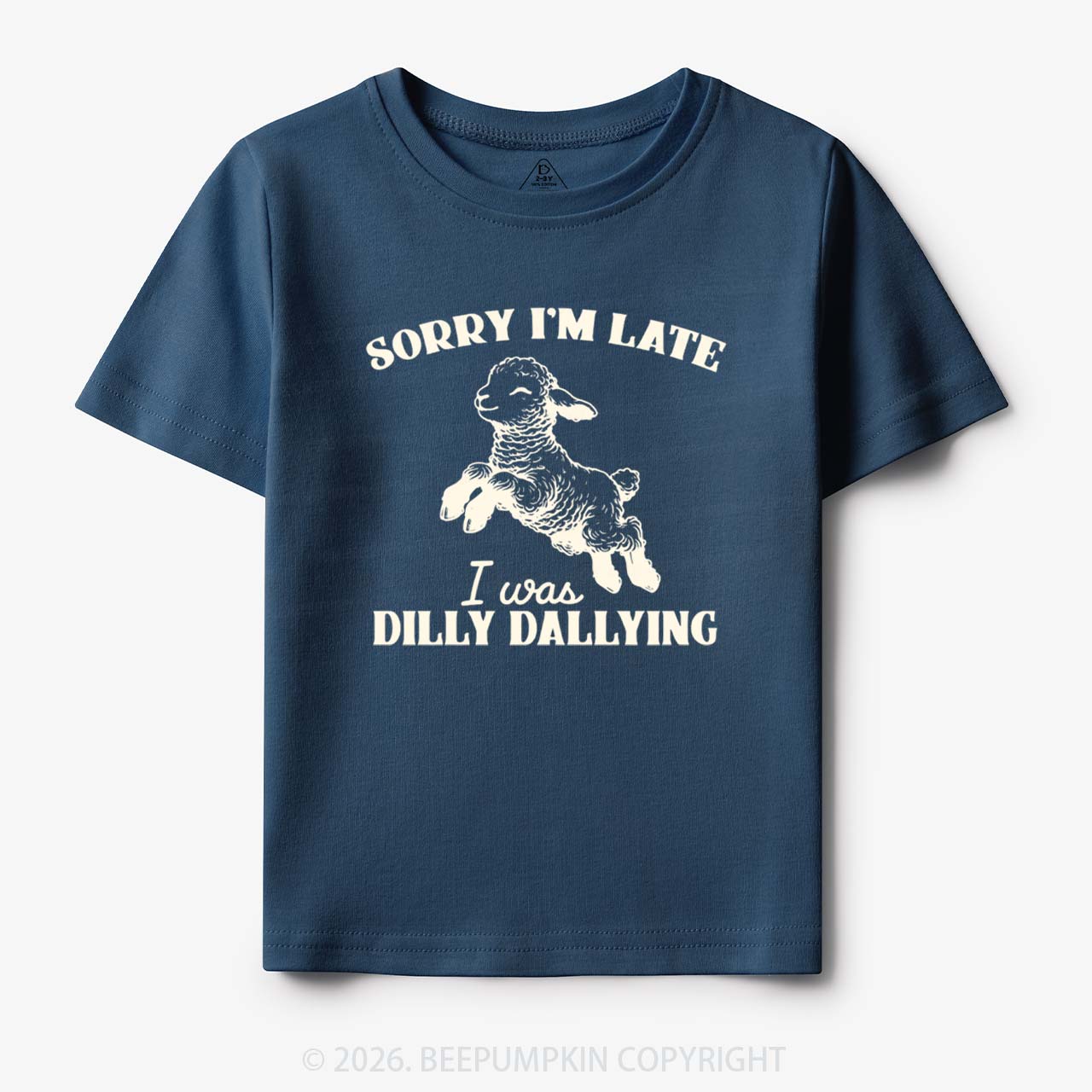 Sorry I'm Late I Was Dilly Dallying Lamb Sheep Toddler&Kid's Tees