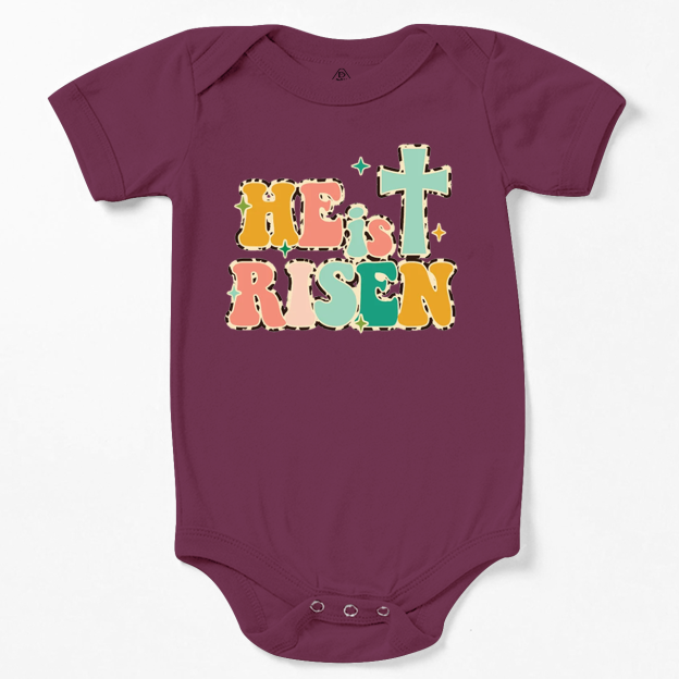 He Is Risen Easter Bodysuit Beepumpkin