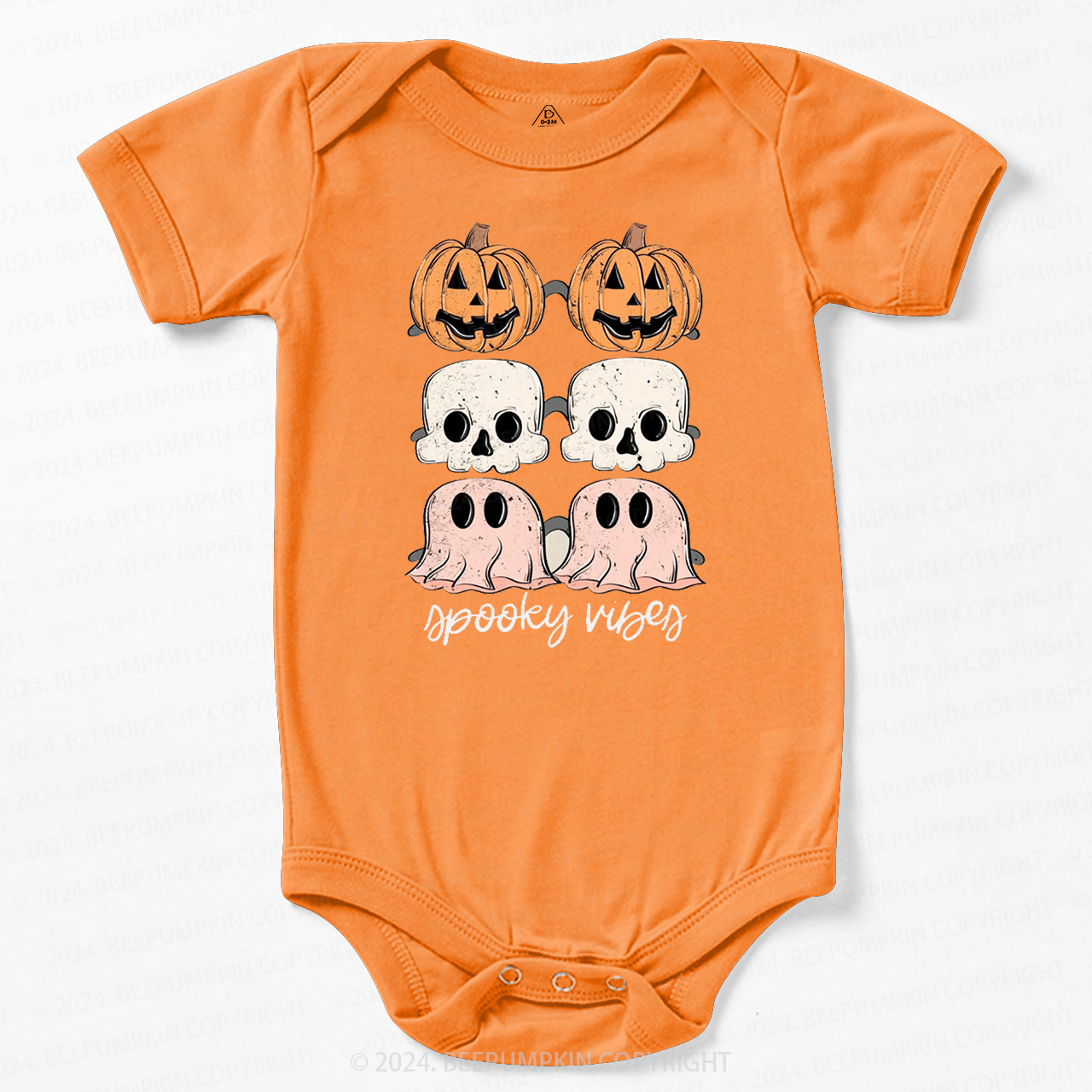 Halloween Ghost Spooky Vibes Baby Bodysuits 