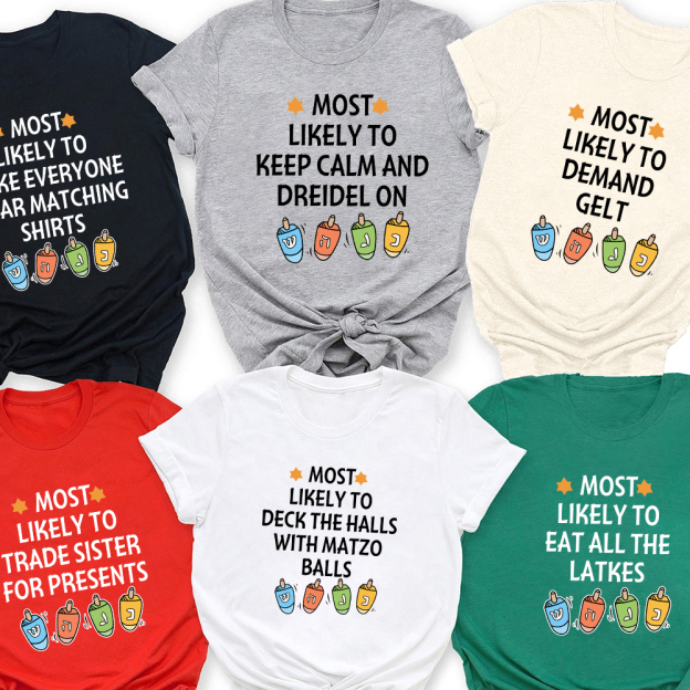 Most Likely Design Hanukkah Family Matching Shirt