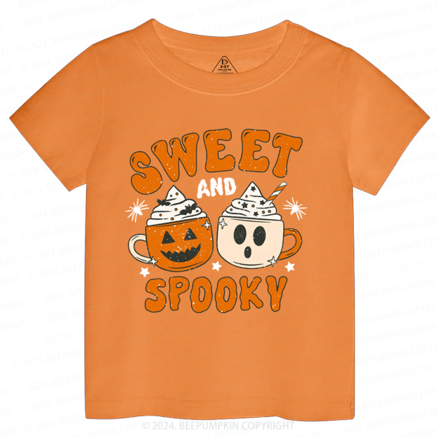 Sweet And Spooky Pumpkin Halloween Toddler&Kids Tees 