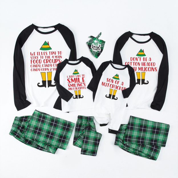 Elf Movie Quotes Christmas Family Matching Pajamas