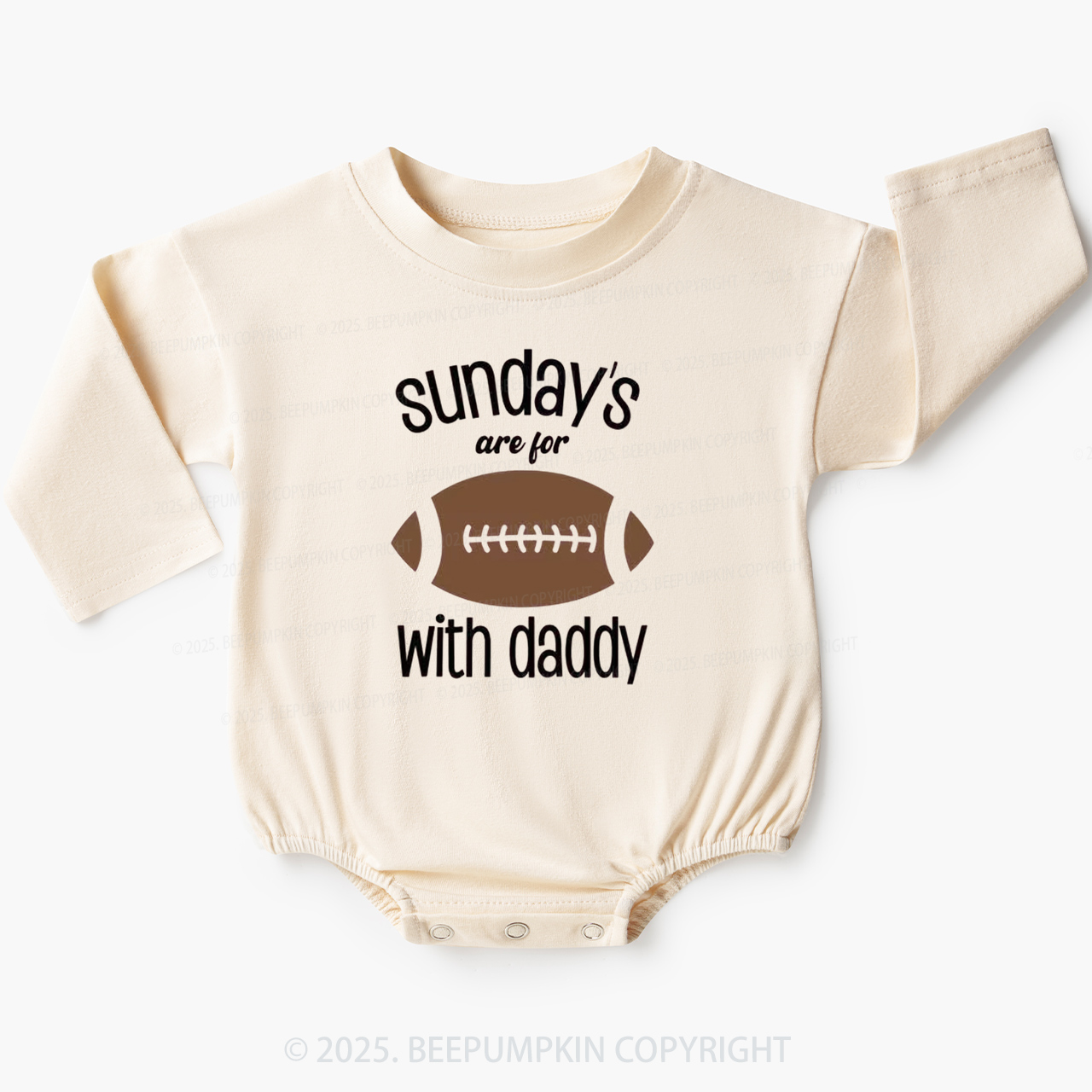 Sunday's Are For Football With Daddy Baby Bubble Romper Beepumpkin