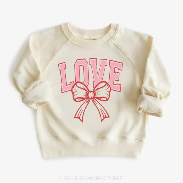Love & Bow Valentine's Day Kid's Sweatshirt
