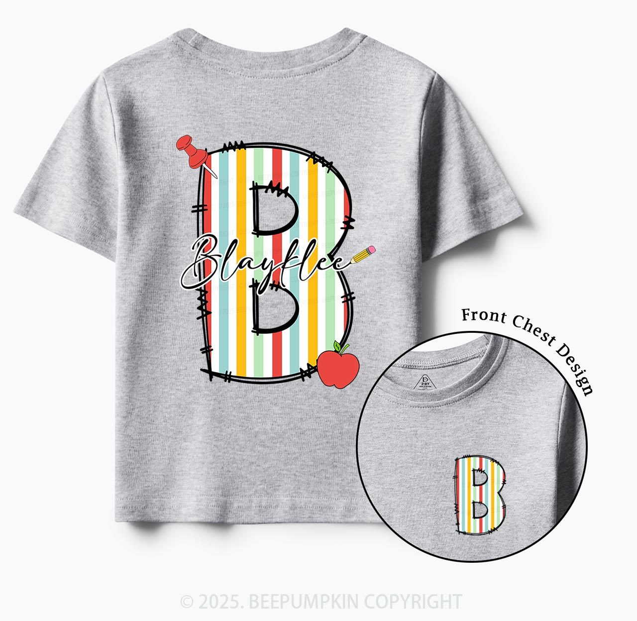 Personalized Alphabet Name Toddler&Kid's Tees Beepumpkin