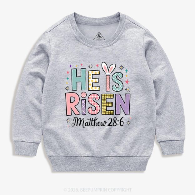 He is Risen Easter Joy Kid's Sweatshirt