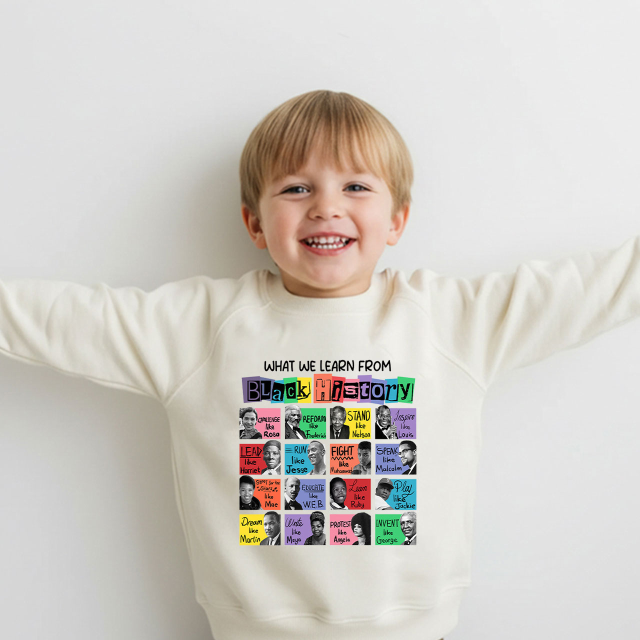 What We Learn From Black History Kid's Sweatshirt