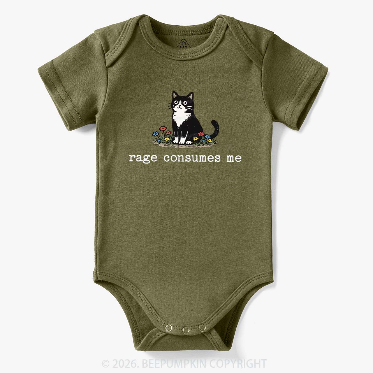 Funny Cat Rage Consumes Me Bodysuit