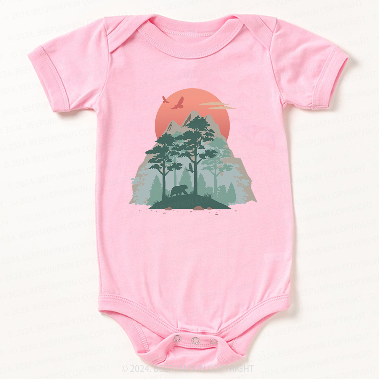 Mountain Sunset Bodysuit For Baby 