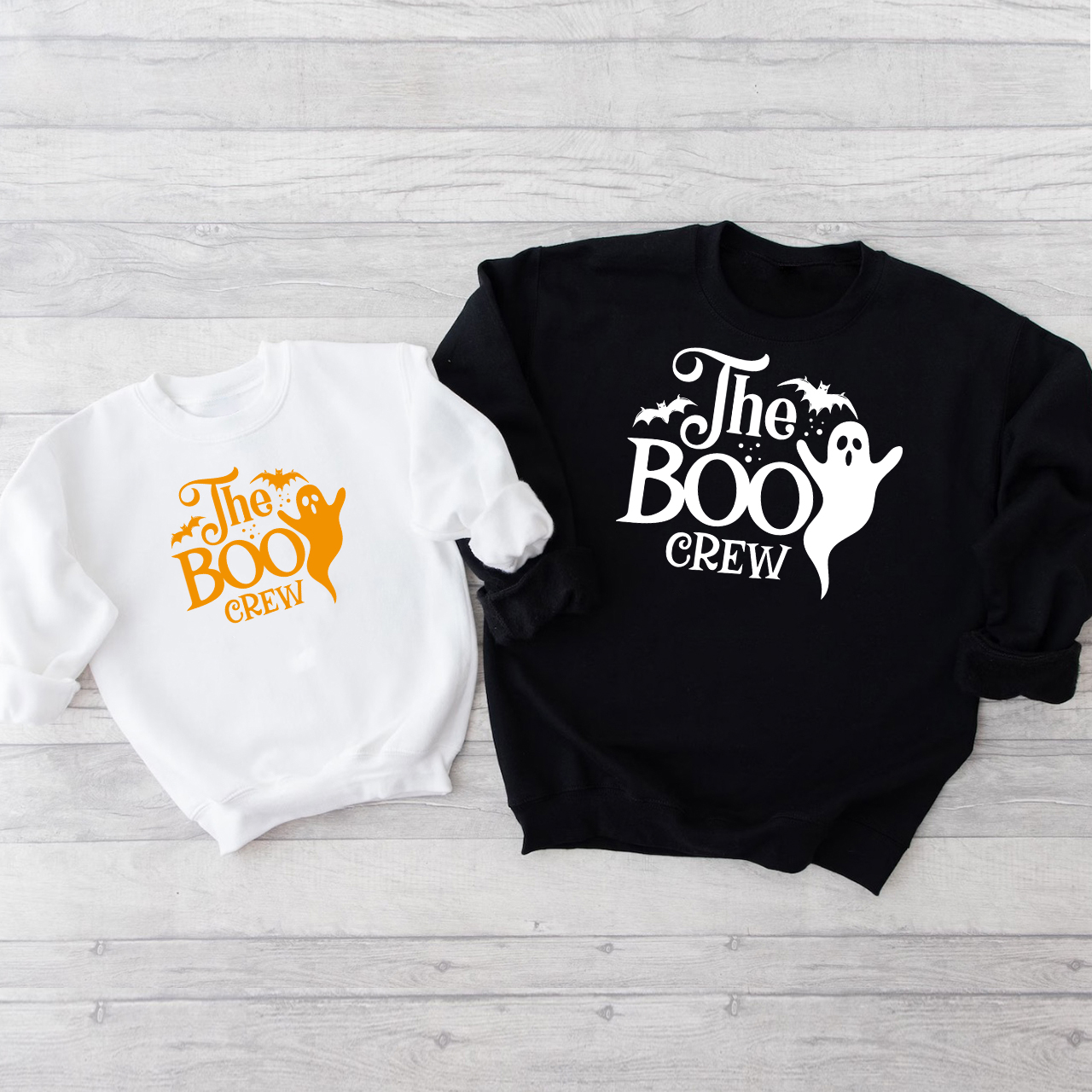 The Boo Crew Bat Halloween Family Party Matching Sweatshirt