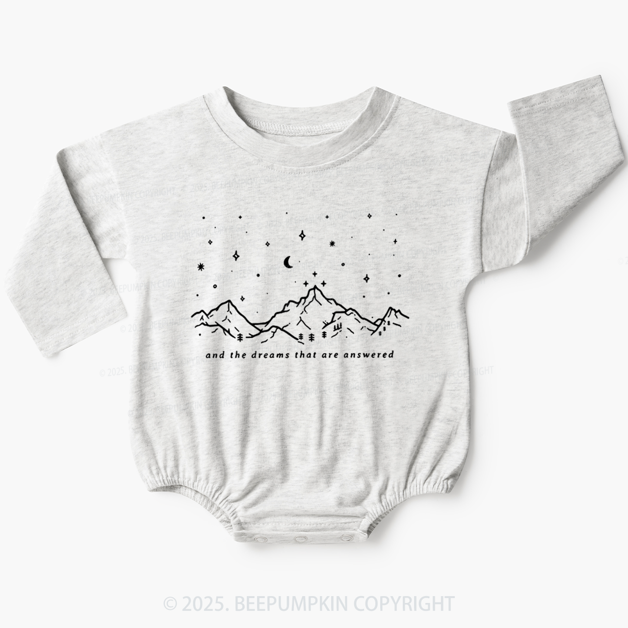 To The Stars Who Listen And The Dreams Baby Bubble Romper Beepumpkin