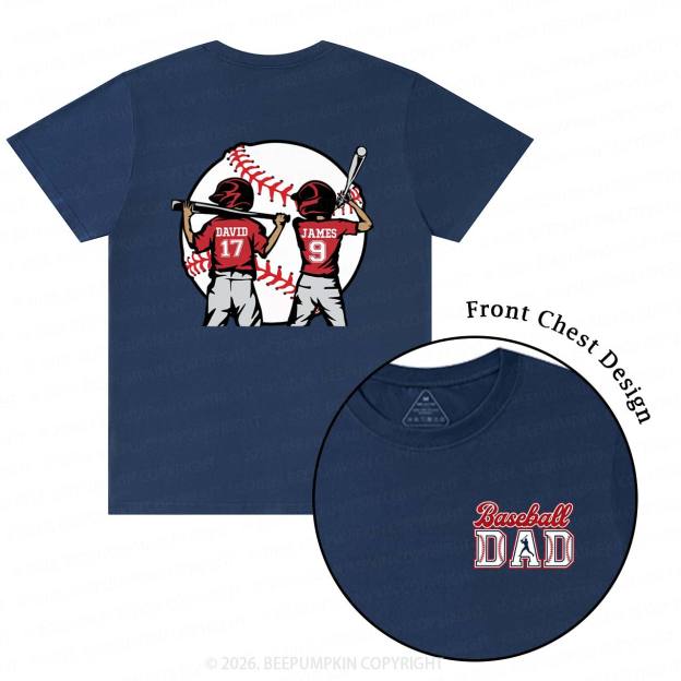 Personalized Baseball Dad Team T-Shirts