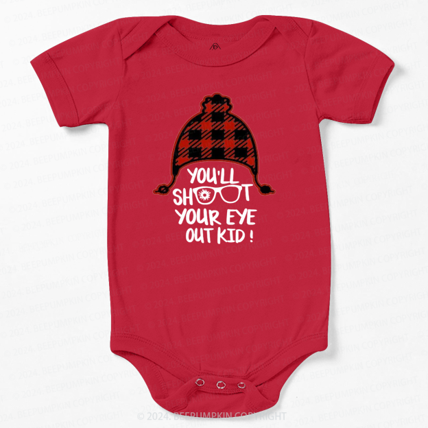 Dinosaur Christmas Truck Baby Bodysuit