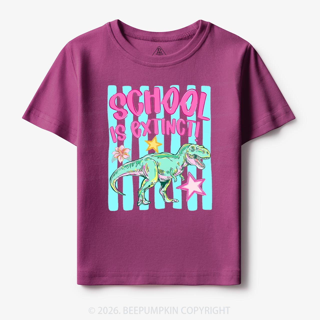 Retro Dinosaur School Is Extinct Last Day Of School Toddler&Kids Shirts