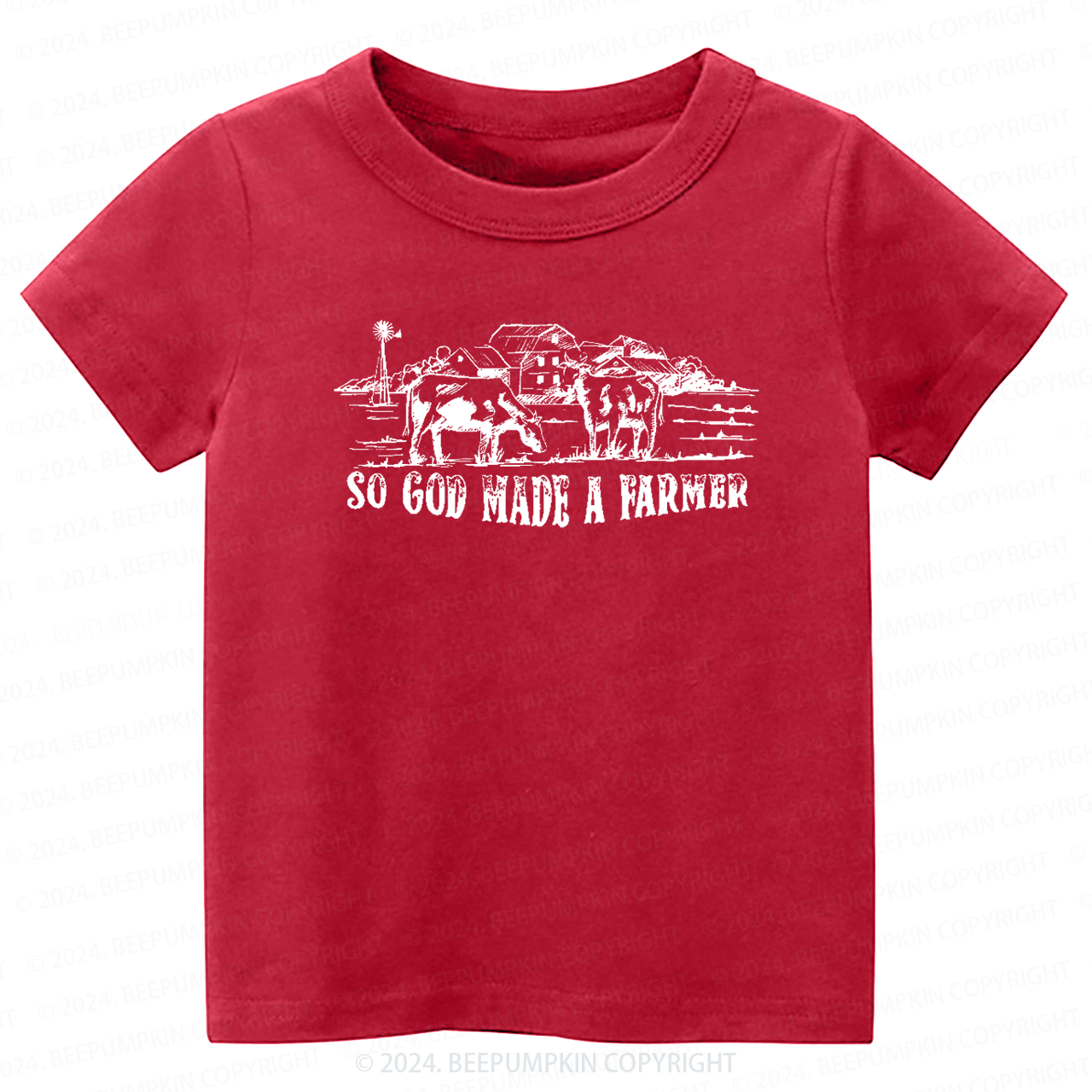 So God Made A Farmer Toddler&Kids Tees 