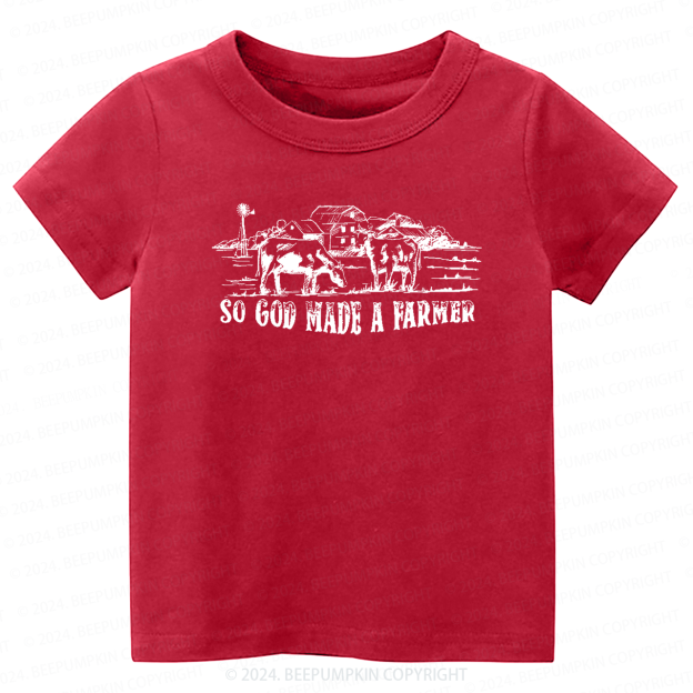 So God Made A Farmer Toddler&Kids Tees 