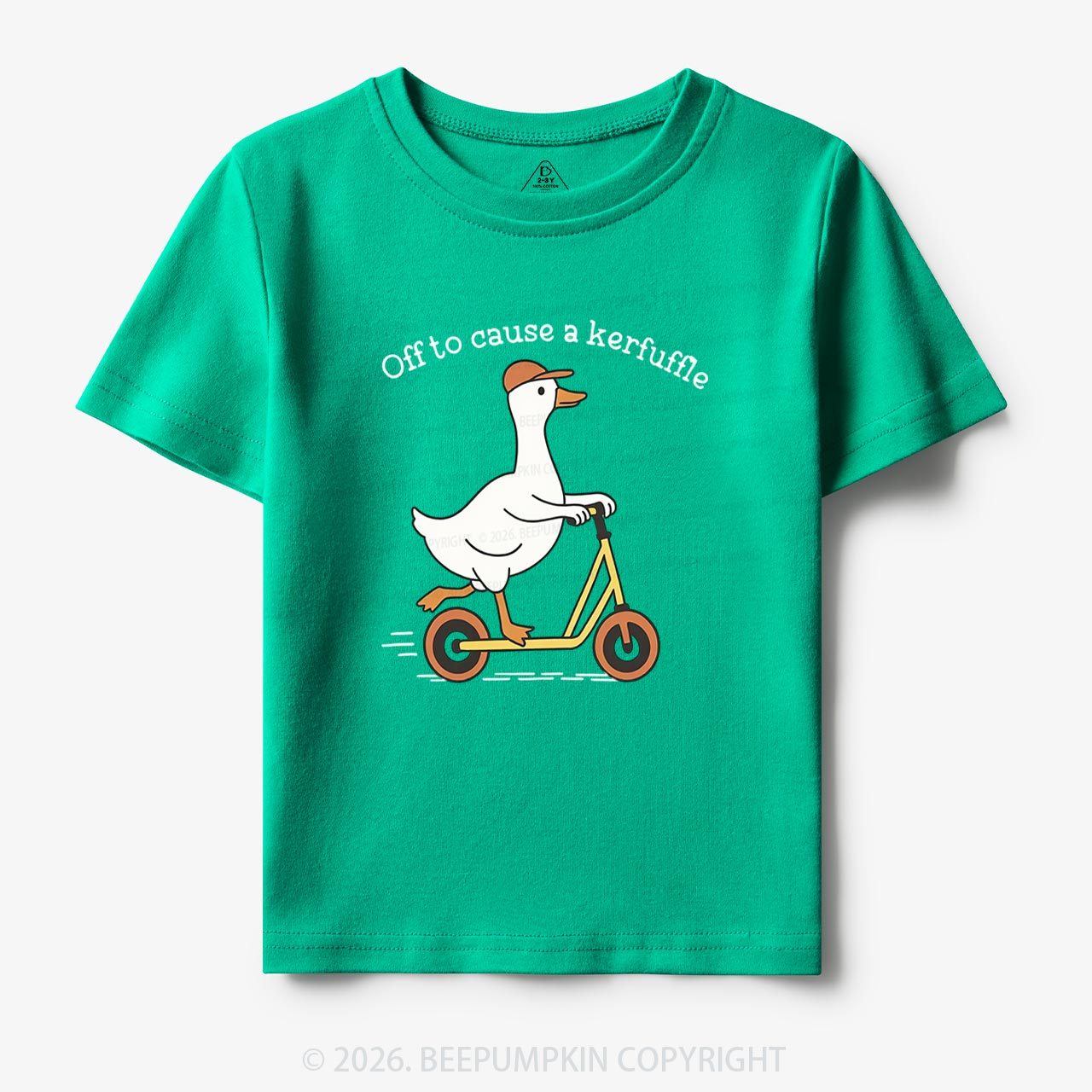 Off To Cause A Kerfuffle Silly Duck Animal Toddler&Kid's Tees