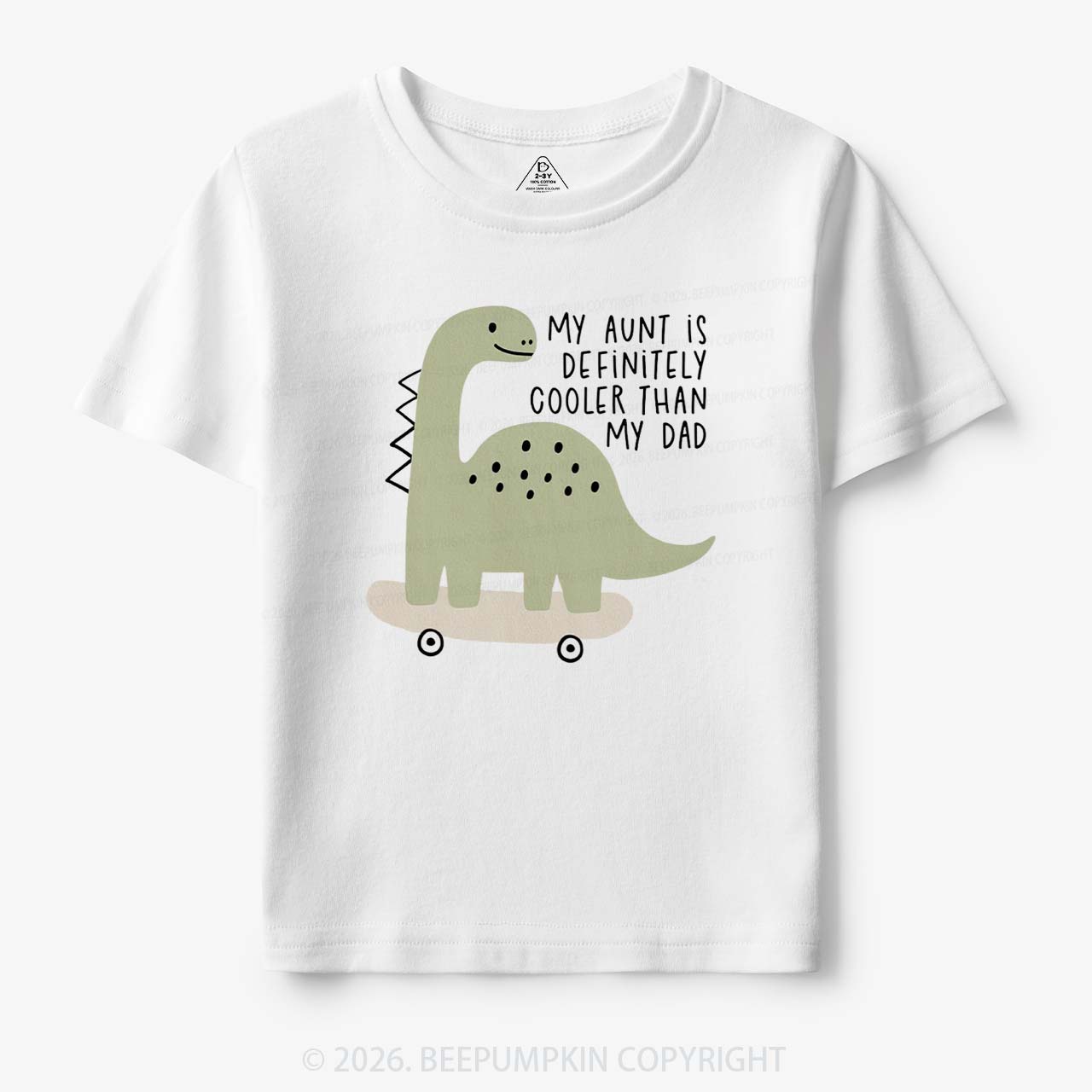 Dino My Aunt Is Cooler Than My Dad Toddler&Kid's Tees
