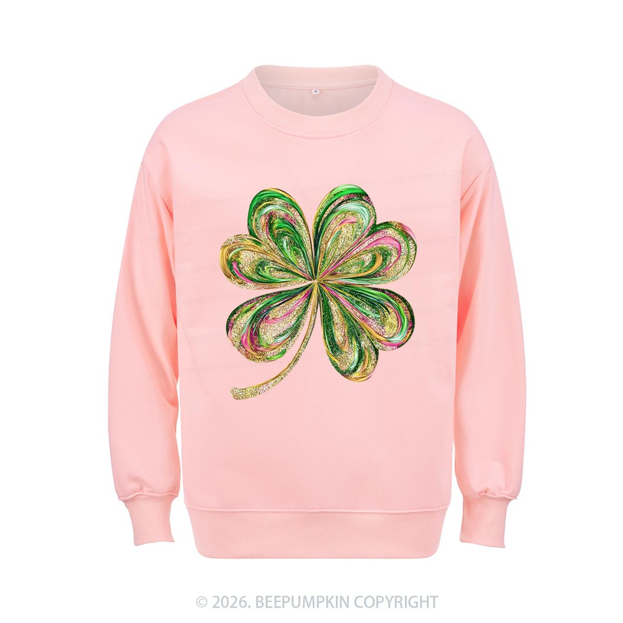 Retro Lucky Shamrock St Patrick's Day Aldult Sweatshirt