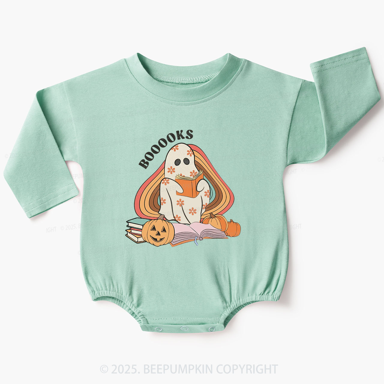 Books Ghost Baby Bubble Romper Beepumpkin