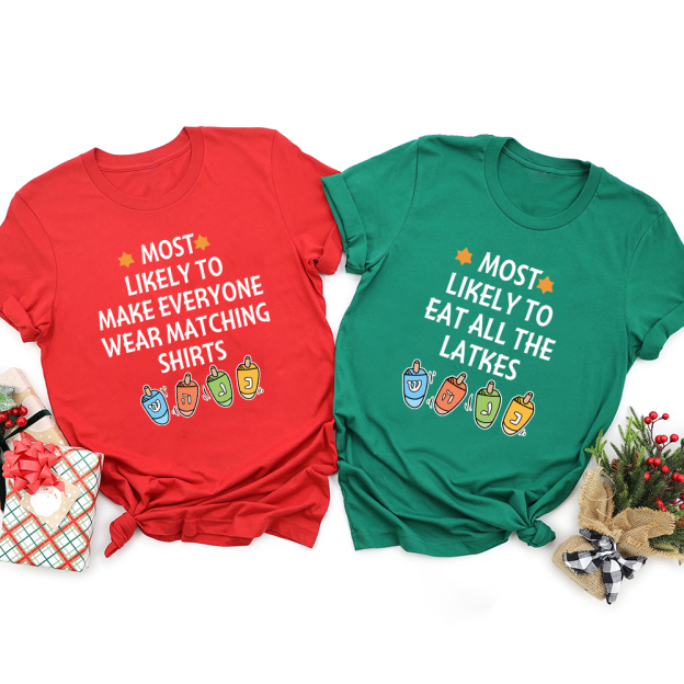 Most Likely Design Hanukkah Family Matching Shirt