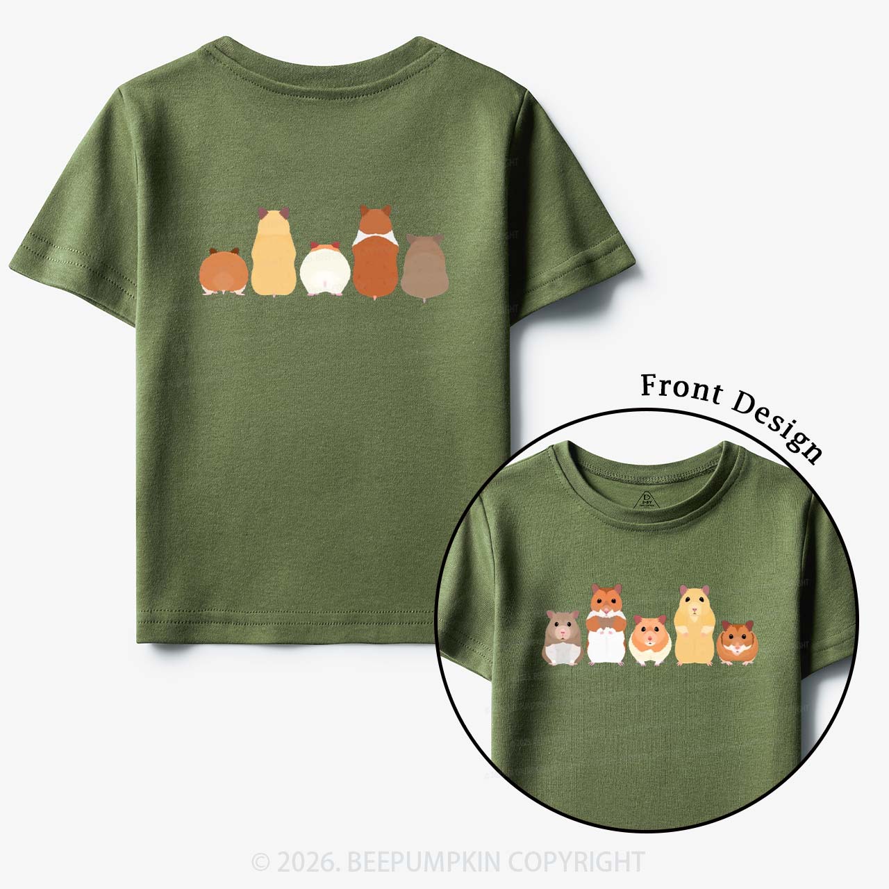 Cute Pet Hamsters Funny Toddler&Kid's Tees