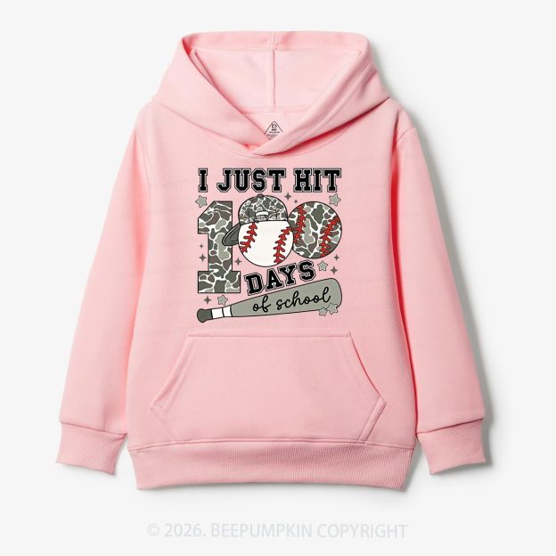 I Just Hit 100 Days Baseball School Toddler&Kid's Hoodies